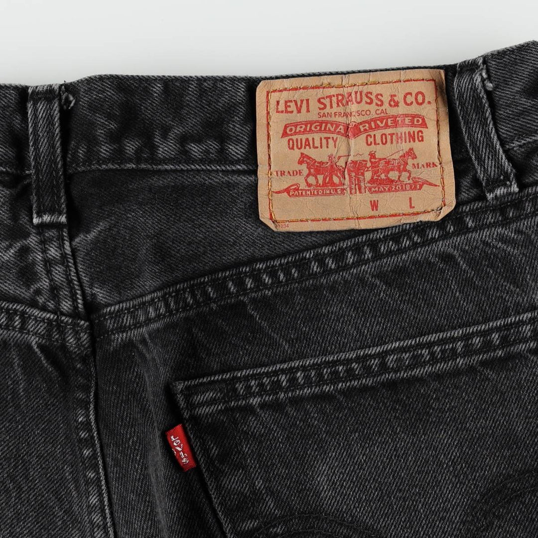 2000'S Levi's 550 Relaxed Fit Coupe Relaxed Black Denim Tapered Jeans, Men's Size W33 (approx.) cotton black type Vintage Second Hand