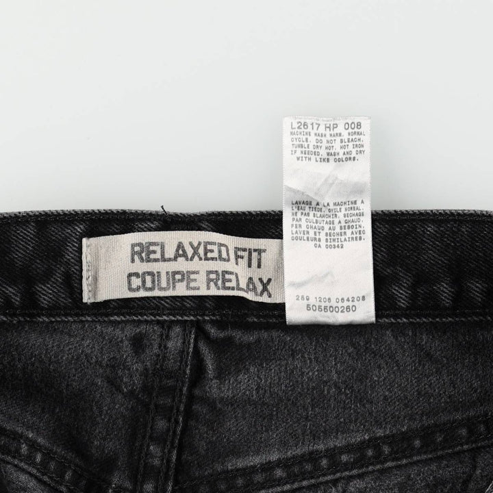 2000'S Levi's 550 Relaxed Fit Coupe Relaxed Black Denim Tapered Jeans, Men's Size W33 (approx.) cotton black type Vintage Second Hand