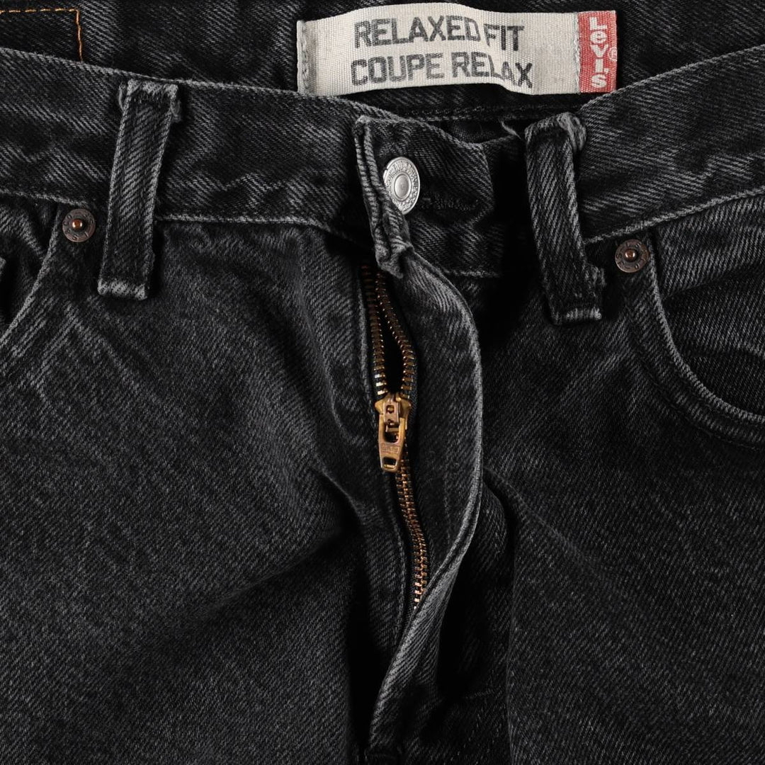 2000'S Levi's 550 Relaxed Fit Coupe Relaxed Black Denim Tapered Jeans, Men's Size W33 (approx.) cotton black type Vintage Second Hand