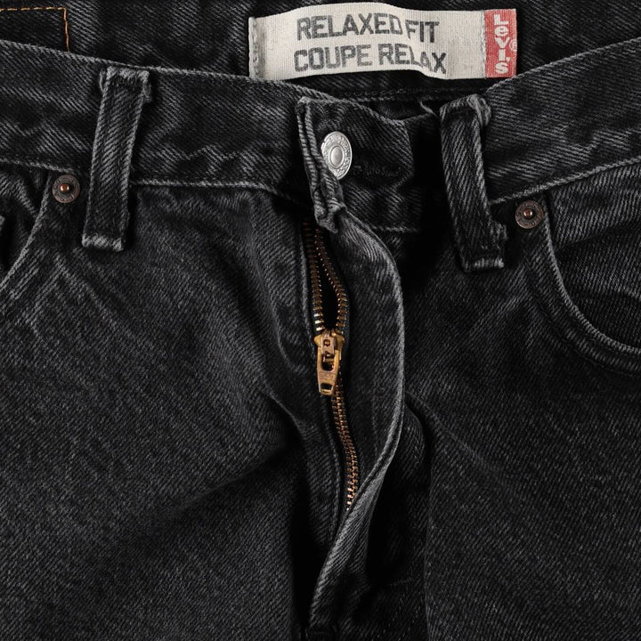 2000'S Levi's 550 Relaxed Fit Coupe Relaxed Black Denim Tapered Jeans, Men's Size W33 (approx.) cotton black type Vintage Second Hand