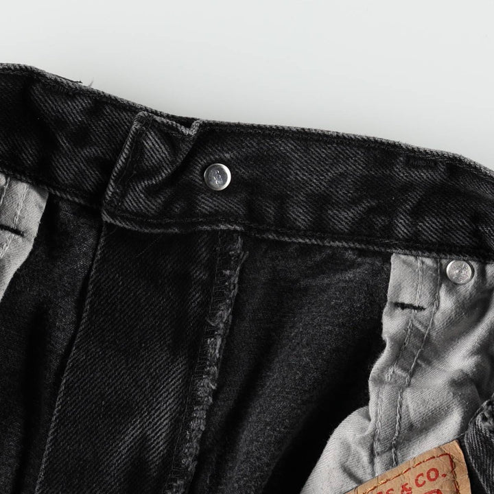 2000'S Levi's 550 Relaxed Fit Coupe Relaxed Black Denim Tapered Jeans, Men's Size W33 (approx.) cotton black type Vintage Second Hand