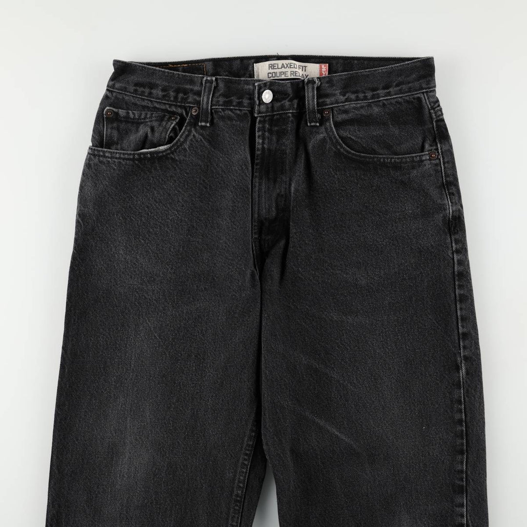 2000'S Levi's 550 Relaxed Fit Coupe Relaxed Black Denim Tapered Jeans, Men's Size W33 (approx.) cotton black type Vintage Second Hand