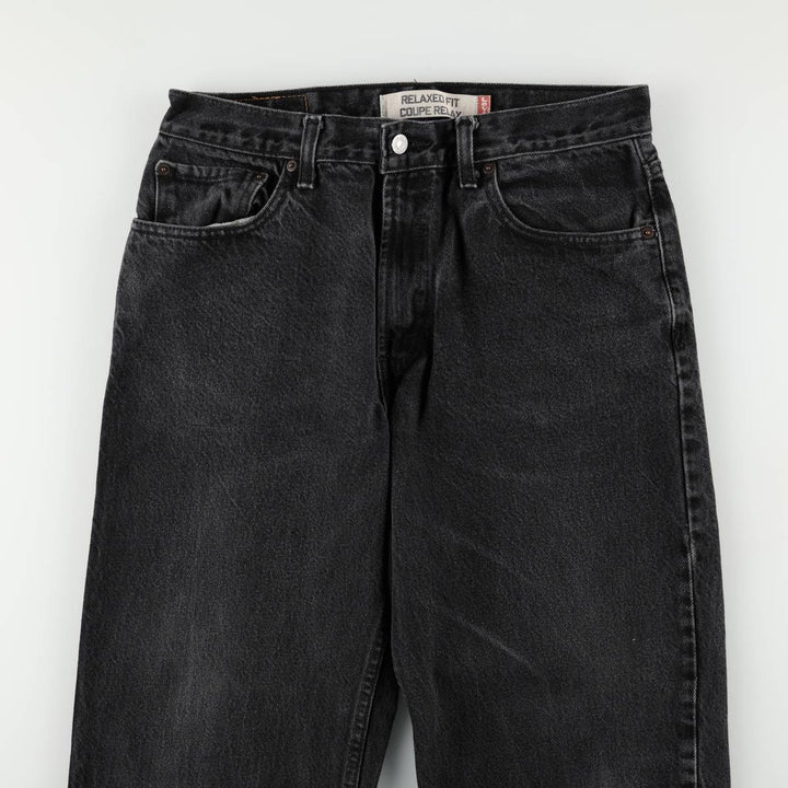 2000'S Levi's 550 Relaxed Fit Coupe Relaxed Black Denim Tapered Jeans, Men's Size W33 (approx.) cotton black type Vintage Second Hand