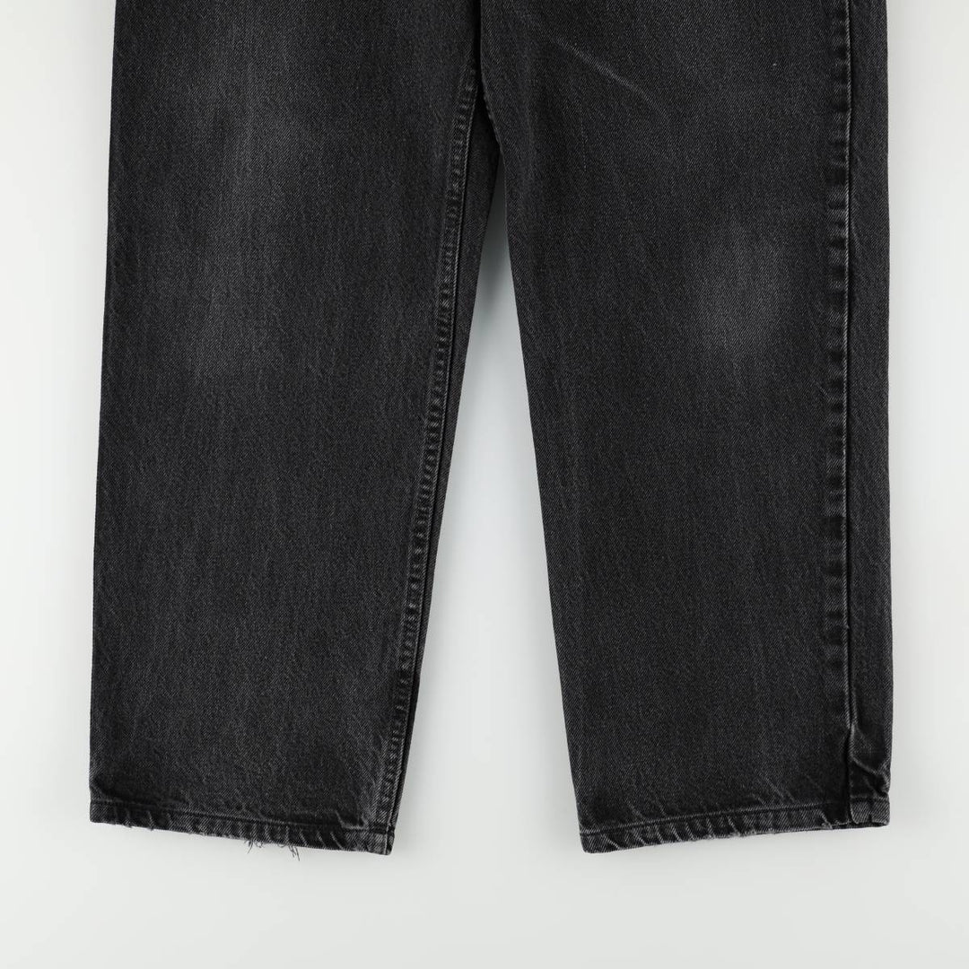2000'S Levi's 550 Relaxed Fit Coupe Relaxed Black Denim Tapered Jeans, Men's Size W33 (approx.) cotton black type Vintage Second Hand