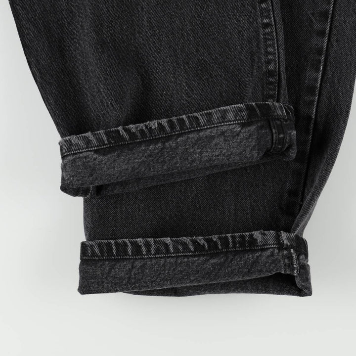 2000'S Levi's 550 Relaxed Fit Coupe Relaxed Black Denim Tapered Jeans, Men's Size W33 (approx.) cotton black type Vintage Second Hand