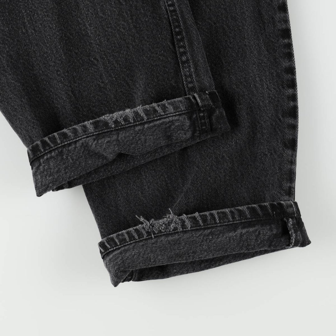 2000'S Levi's 550 Relaxed Fit Coupe Relaxed Black Denim Tapered Jeans, Men's Size W33 (approx.) cotton black type Vintage Second Hand