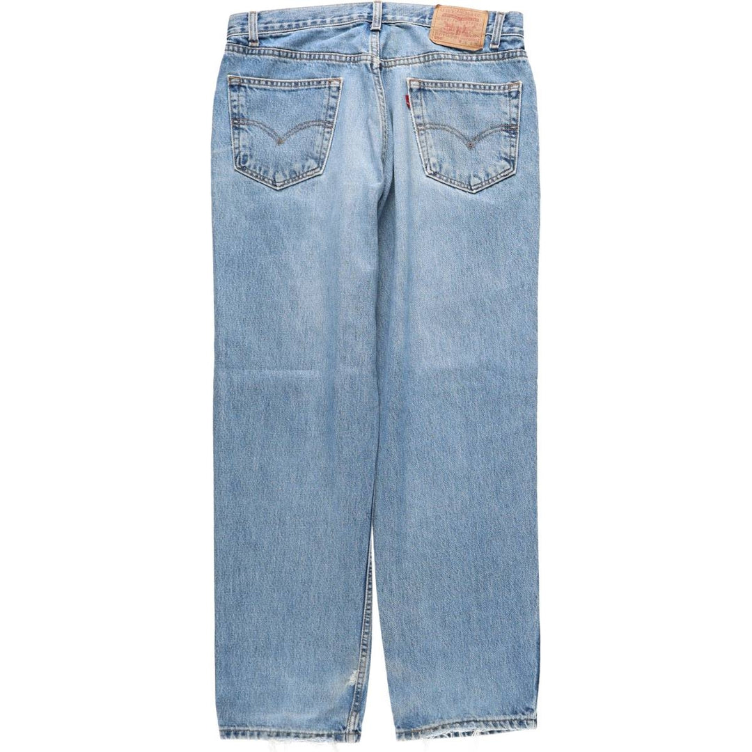 00'S Levi's 550 Relaxed Fit Tapered Denim Pants for Men, W35 cotton blue type Vintage Second Hand