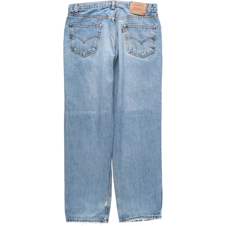 00'S Levi's 550 Relaxed Fit Tapered Denim Pants for Men, W35 cotton blue type Vintage Second Hand
