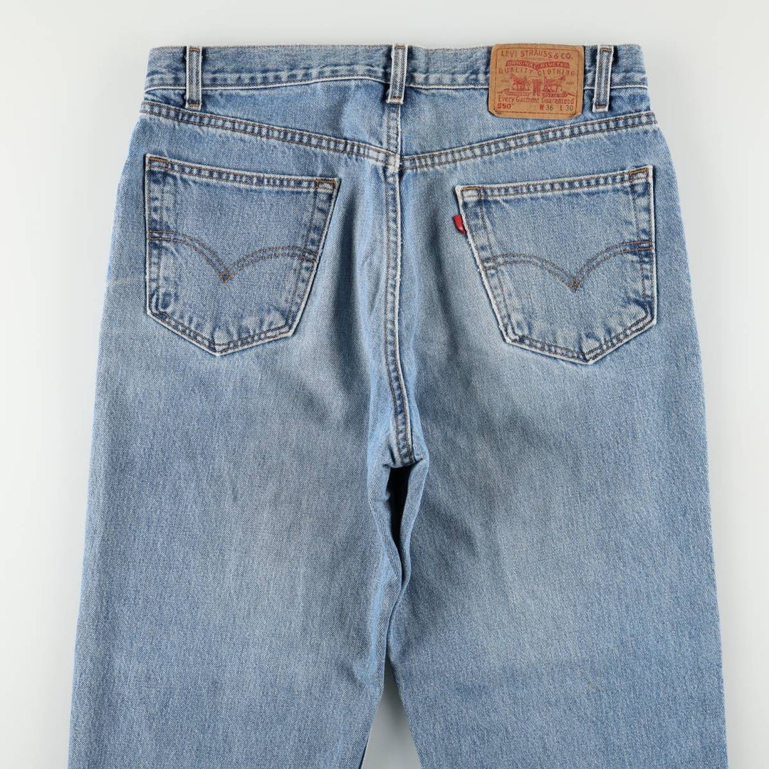 00'S Levi's 550 Relaxed Fit Tapered Denim Pants for Men, W35 cotton blue type Vintage Second Hand