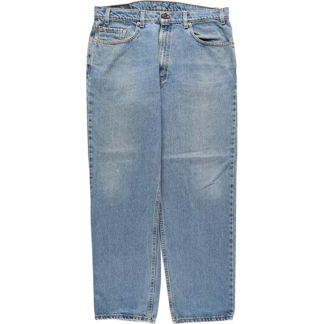 90'S Levi's 550 Relaxed Fit Tapered Denim Pants, Made in USA, Men's, Size 37, Vintage cotton blue type Vintage Second Hand