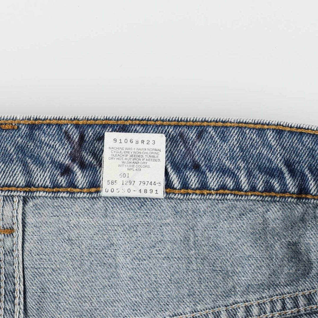 90'S Levi's 550 Relaxed Fit Tapered Denim Pants, Made in USA, Men's, Size 37, Vintage cotton blue type Vintage Second Hand