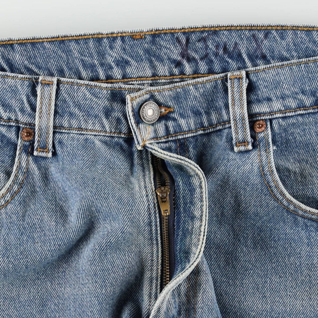90'S Levi's 550 Relaxed Fit Tapered Denim Pants, Made in USA, Men's, Size 37, Vintage cotton blue type Vintage Second Hand