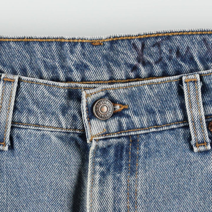 90'S Levi's 550 Relaxed Fit Tapered Denim Pants, Made in USA, Men's, Size 37, Vintage cotton blue type Vintage Second Hand