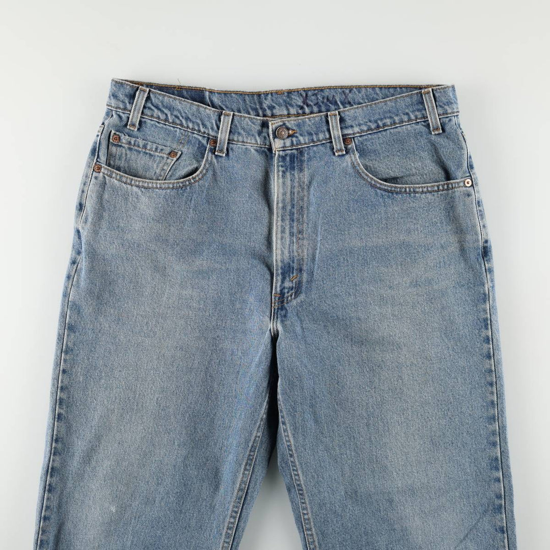 90'S Levi's 550 Relaxed Fit Tapered Denim Pants, Made in USA, Men's, Size 37, Vintage cotton blue type Vintage Second Hand