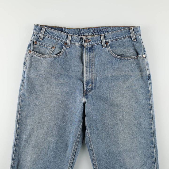 90'S Levi's 550 Relaxed Fit Tapered Denim Pants, Made in USA, Men's, Size 37, Vintage cotton blue type Vintage Second Hand
