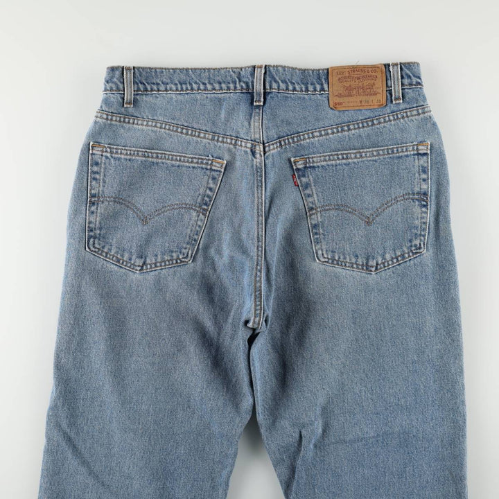 90'S Levi's 550 Relaxed Fit Tapered Denim Pants, Made in USA, Men's, Size 37, Vintage cotton blue type Vintage Second Hand