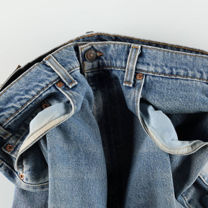 90'S Levi's 550 Relaxed Fit Tapered Denim Pants, Made in USA, Men's, Size 37, Vintage cotton blue type Vintage Second Hand