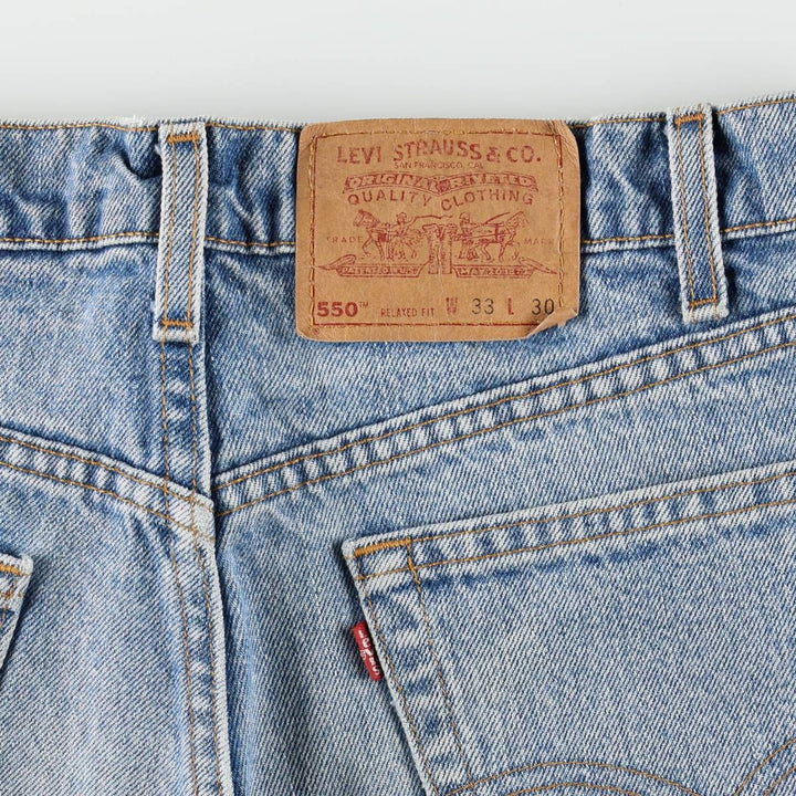 90'S Levi's 550 Relaxed Fit Tapered Denim Pants Made in USA Men's W31 Vintage cotton blue type Vintage Second Hand