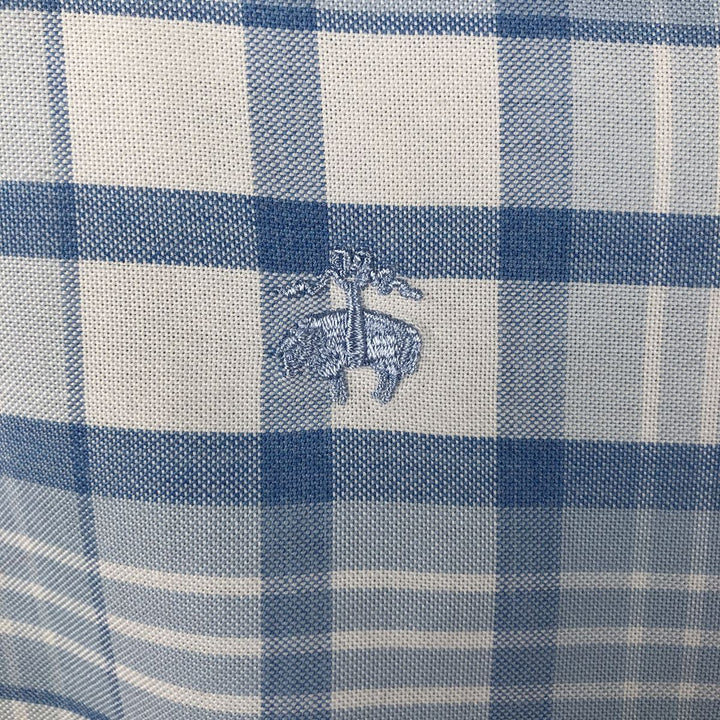 Brooks Brothers Est.1818 REGENT Long Sleeve Button-Down Check Shirt, Men's Size M Supima Cotton blue type Vintage Second Hand