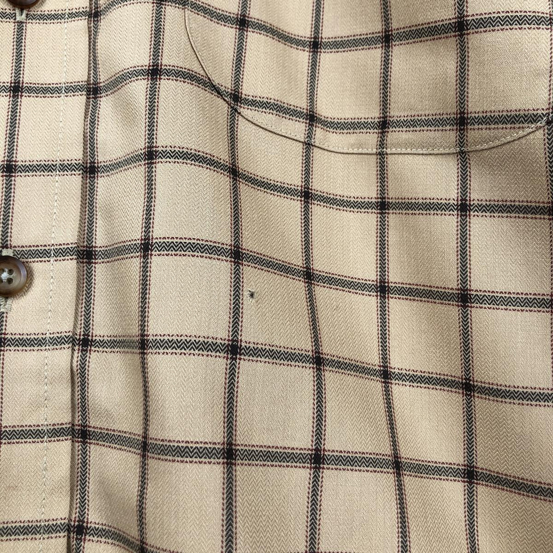 Brooks Brothers 346 Long Sleeve Button-Down Check Shirt, Men's Size L cotton brick settler Vintage Second Hand