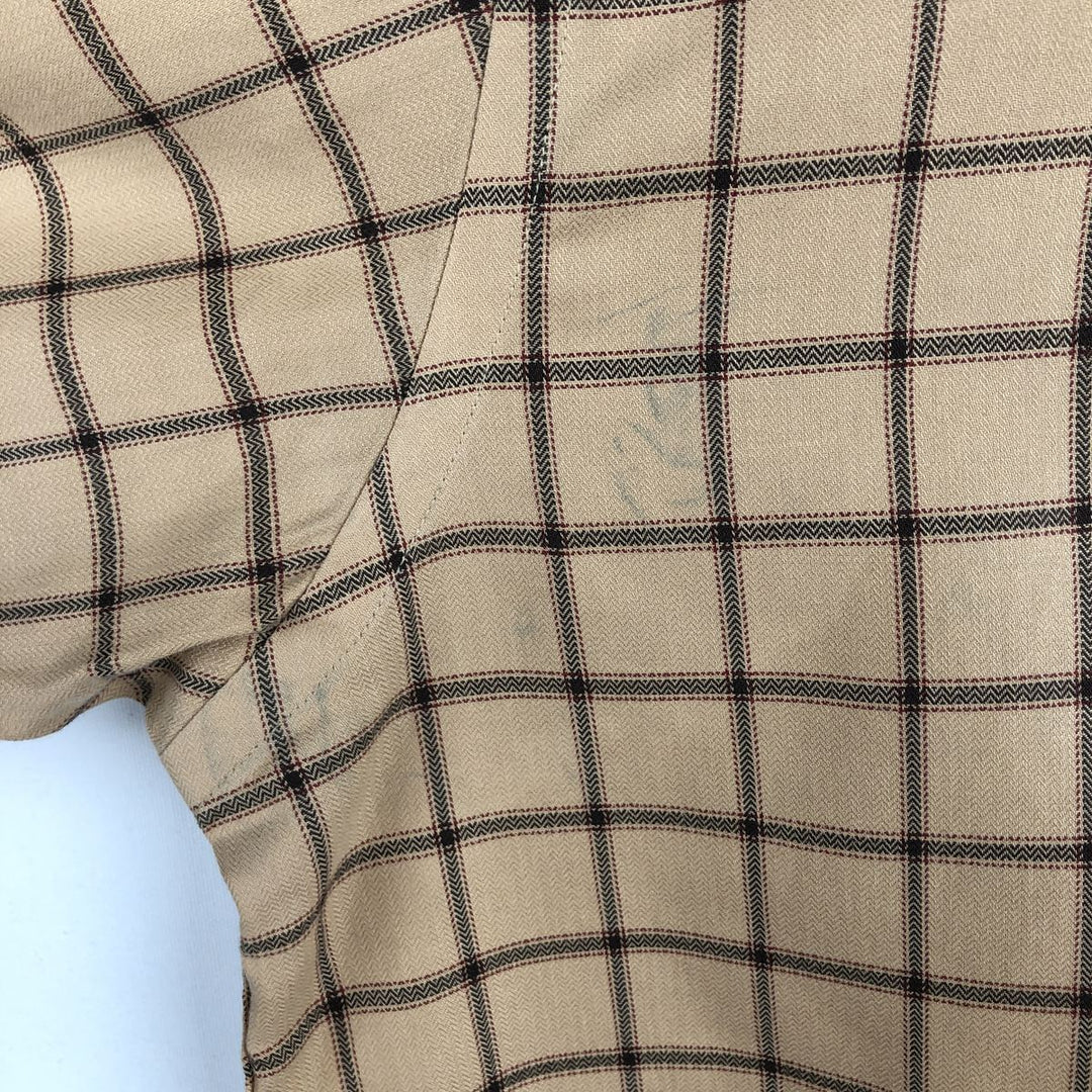 Brooks Brothers 346 Long Sleeve Button-Down Check Shirt, Men's Size L cotton brick settler Vintage Second Hand