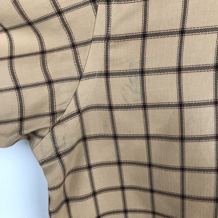 Brooks Brothers 346 Long Sleeve Button-Down Check Shirt, Men's Size L cotton brick settler Vintage Second Hand