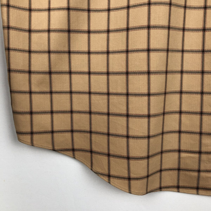 Brooks Brothers 346 Long Sleeve Button-Down Check Shirt, Men's Size L cotton brick settler Vintage Second Hand