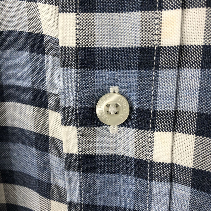 Brooks Brothers Est.1818 MADISON Long Sleeve Button-Down Check Shirt, Men's Size L Supima Cotton blue type Vintage Second Hand