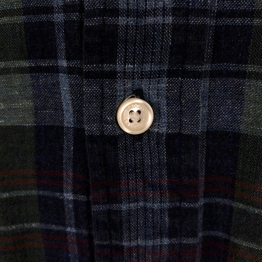 Brooks Brothers Est.1818 REGENT Long Sleeve Button-Down Check Shirt, Men's Size M cotton blue type Vintage Second Hand