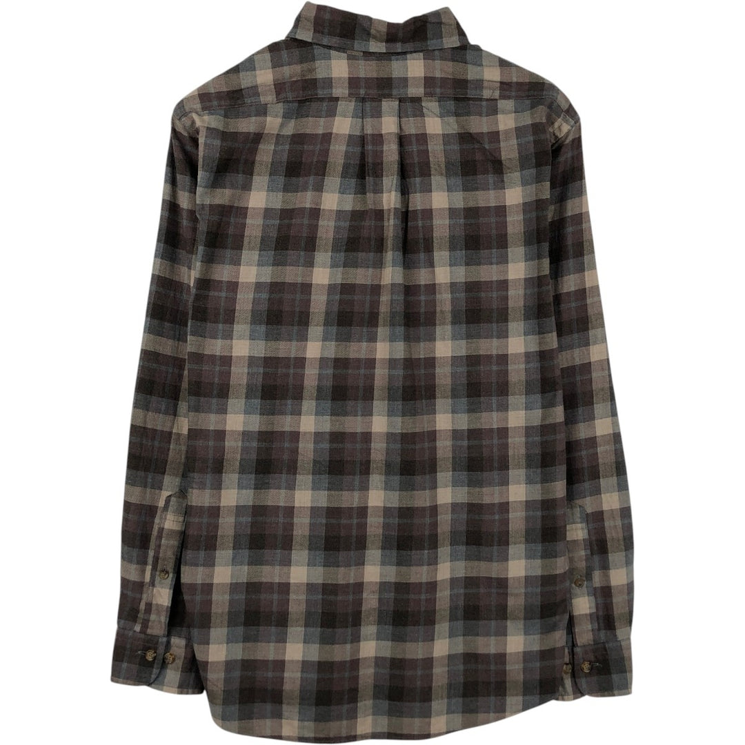 Brooks Brothers Est.1818 REGENT Long Sleeve Button-Down Check Shirt, Men's Size M cotton brown type Vintage Second Hand