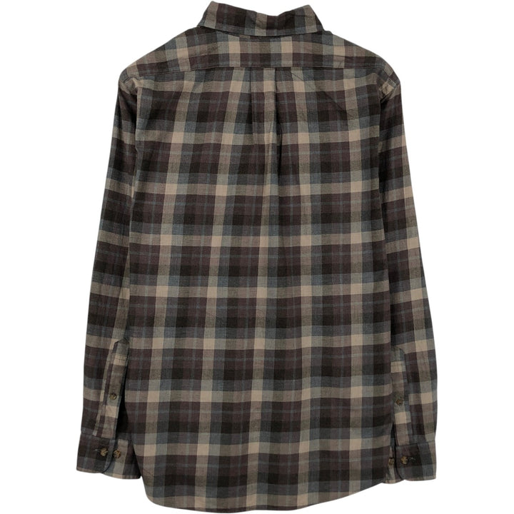 Brooks Brothers Est.1818 REGENT Long Sleeve Button-Down Check Shirt, Men's Size M cotton brown type Vintage Second Hand