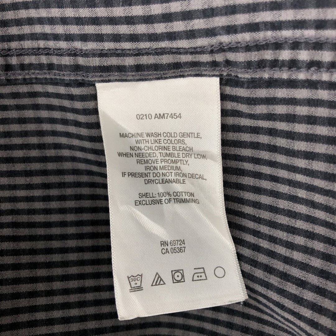 2000'S Columbia long-sleeved button-down check shirt, men's size XL cotton gray type Vintage Second Hand