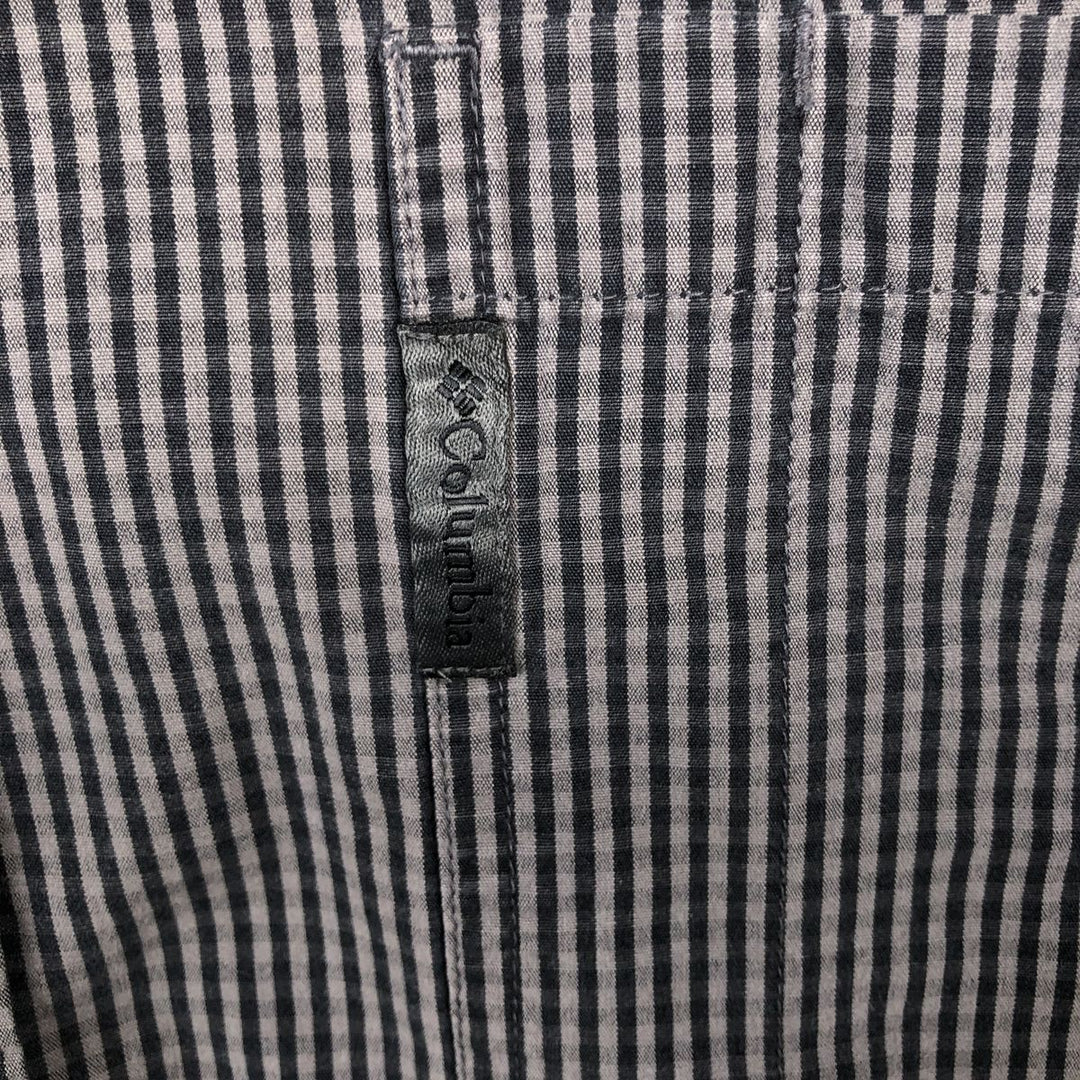 2000'S Columbia long-sleeved button-down check shirt, men's size XL cotton gray type Vintage Second Hand