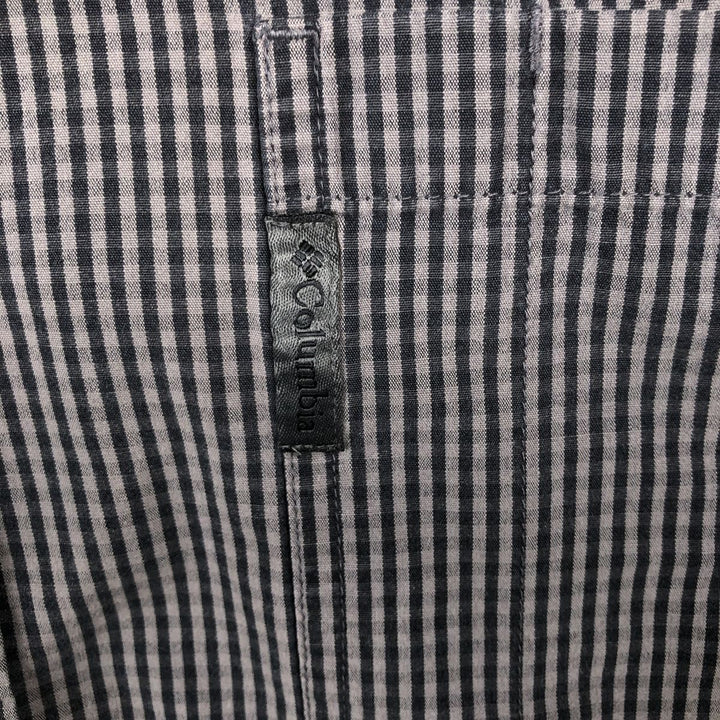 2000'S Columbia long-sleeved button-down check shirt, men's size XL cotton gray type Vintage Second Hand