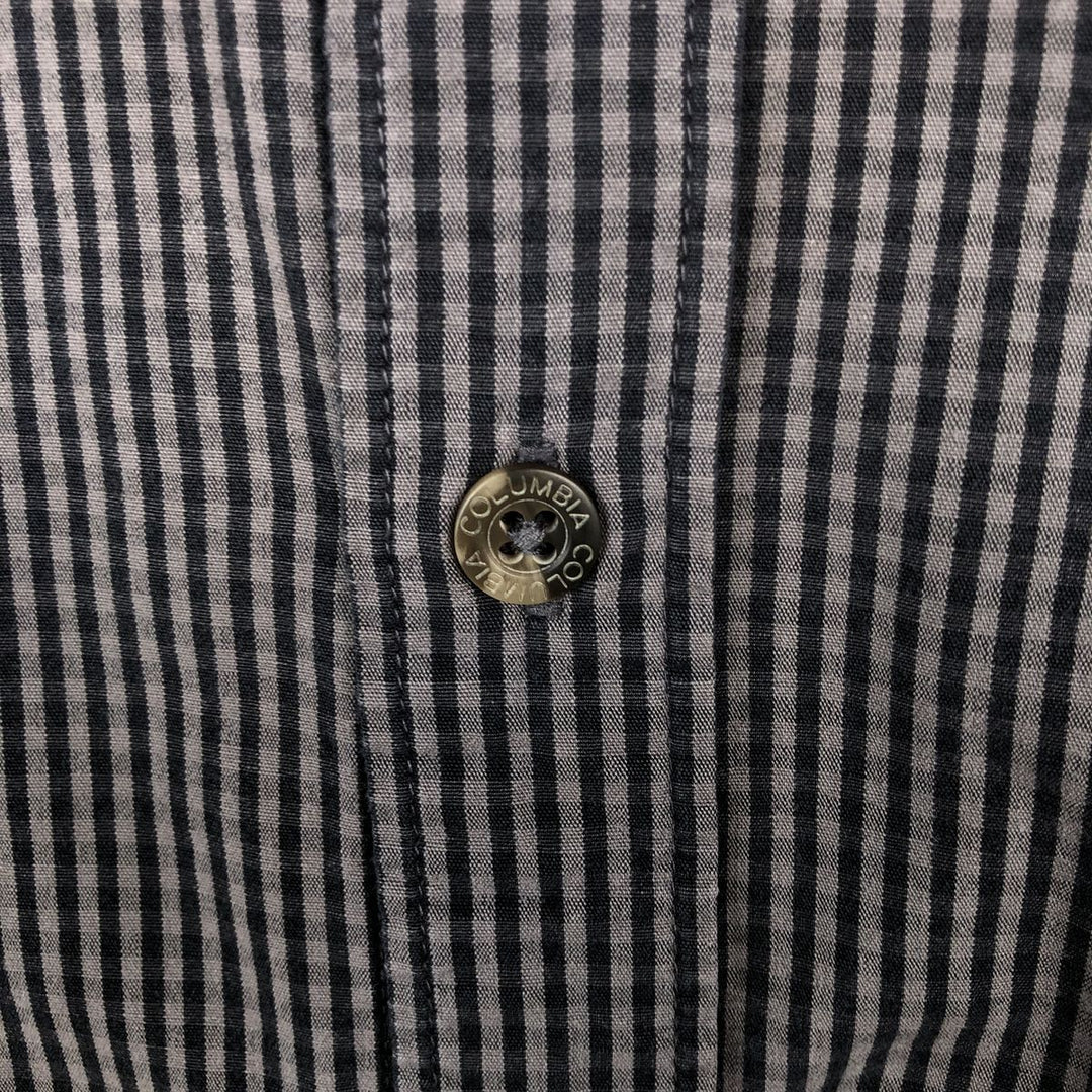 2000'S Columbia long-sleeved button-down check shirt, men's size XL cotton gray type Vintage Second Hand