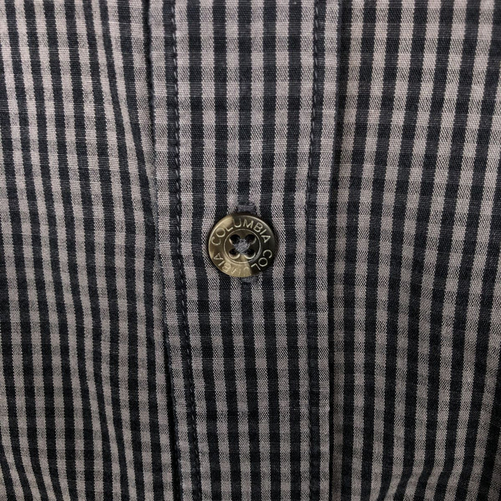 2000'S Columbia long-sleeved button-down check shirt, men's size XL cotton gray type Vintage Second Hand