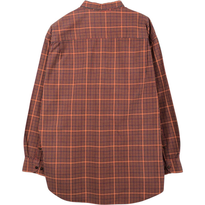 90'S GAP Vintage Long Sleeve Button-Down Check Shirt, Men's XL cotton red type Vintage Second Hand