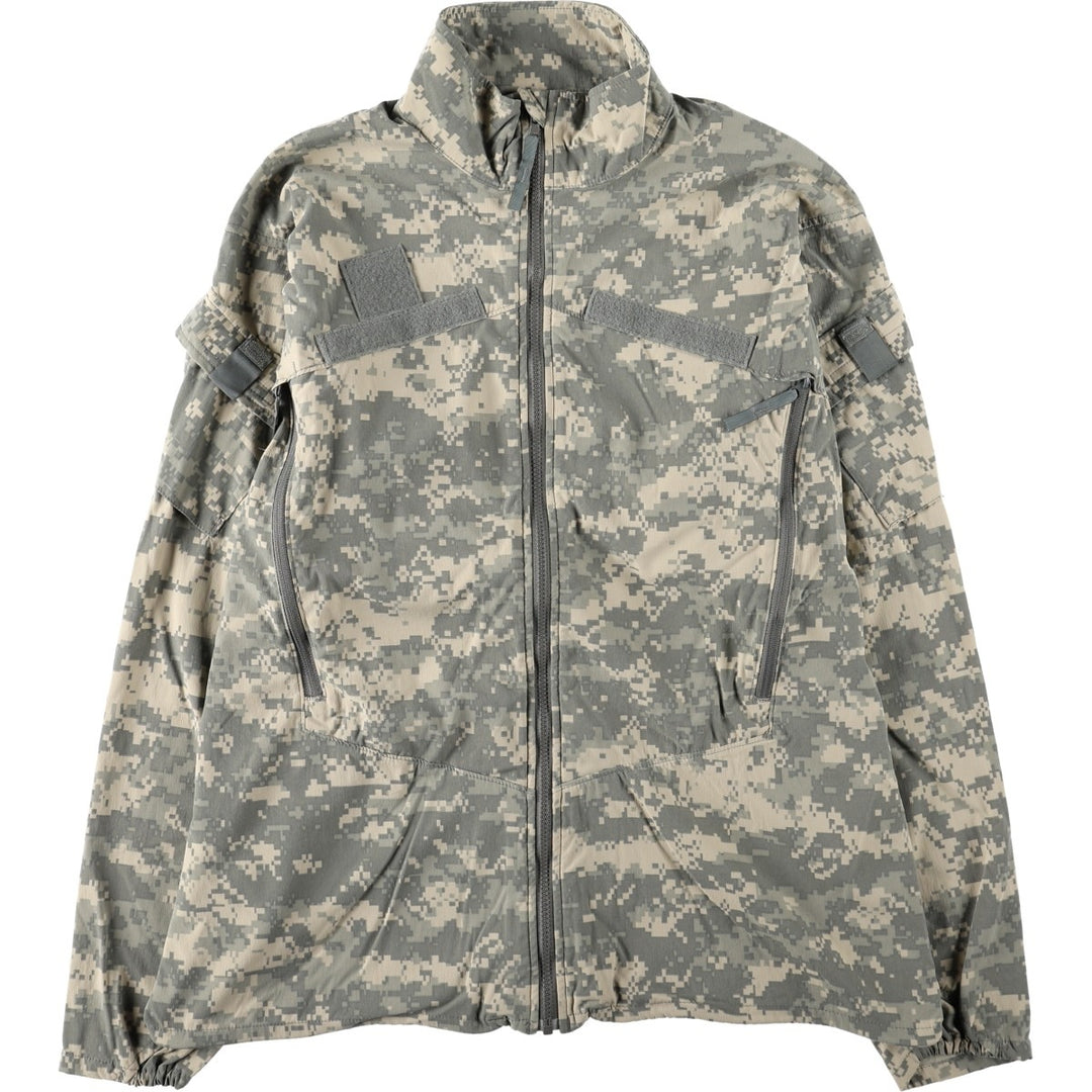 2000'S US Military Issue ACU Digital Camo ECWCS GEN3 LEVEL4 Military Softshell Jacket, Made in USA, Large Long (Men's L equivalent) Nylon Beige type Vintage Second Hand