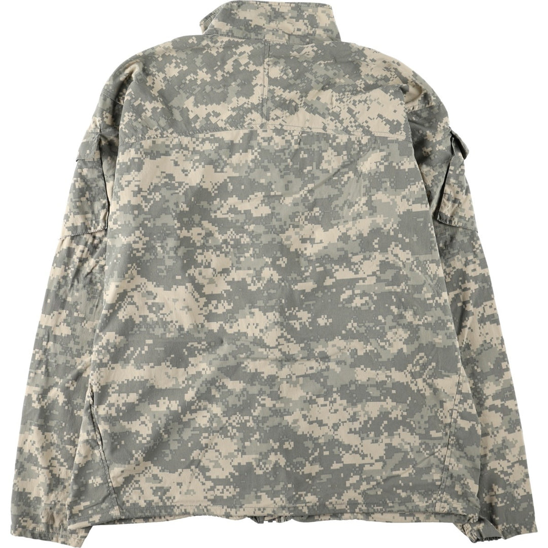 2000'S US Military Issue ACU Digital Camo ECWCS GEN3 LEVEL4 Military Softshell Jacket, Made in USA, Large Long (Men's L equivalent) Nylon Beige type Vintage Second Hand