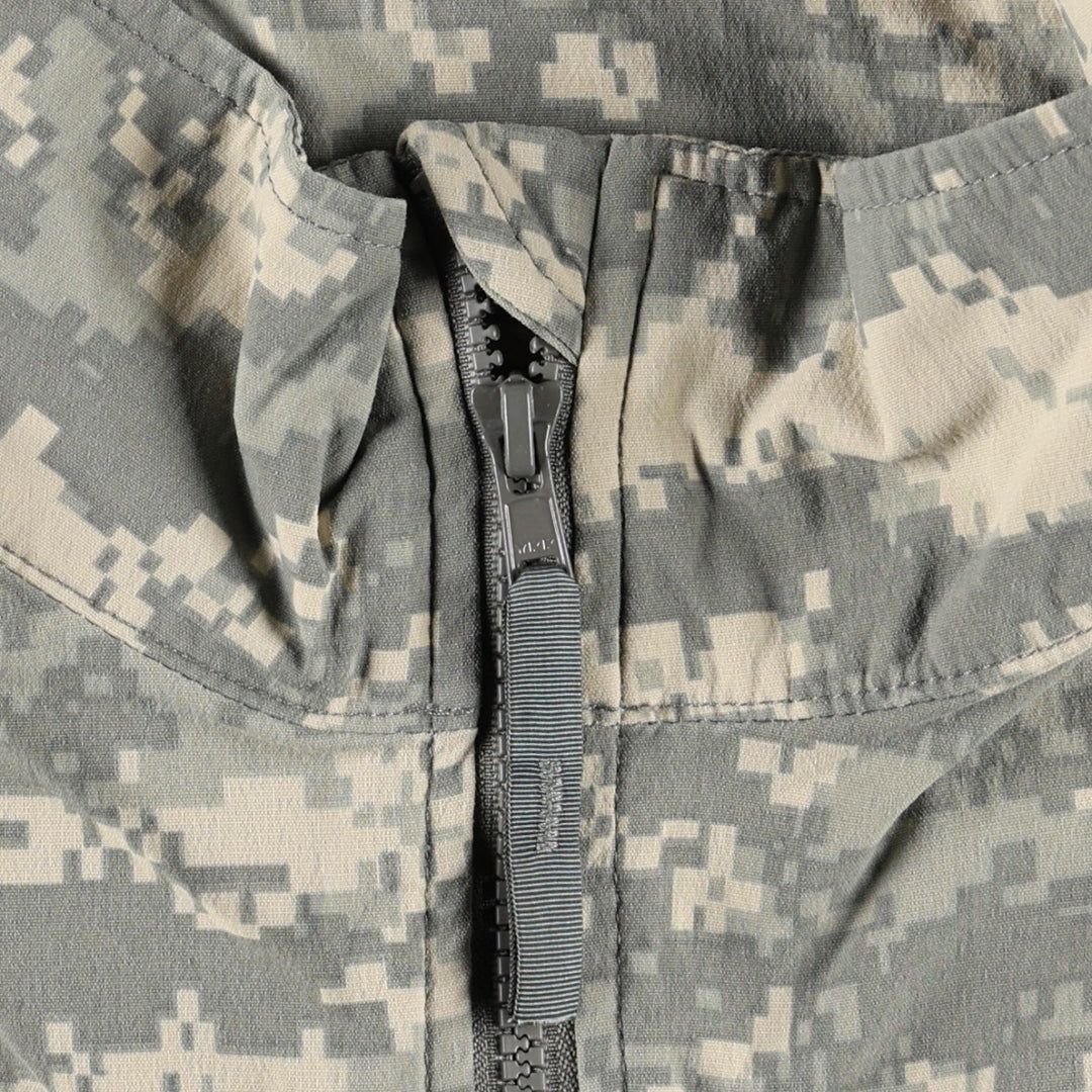 2000'S US Military Issue ACU Digital Camo ECWCS GEN3 LEVEL4 Military Softshell Jacket, Made in USA, Large Long (Men's L equivalent) Nylon Beige type Vintage Second Hand