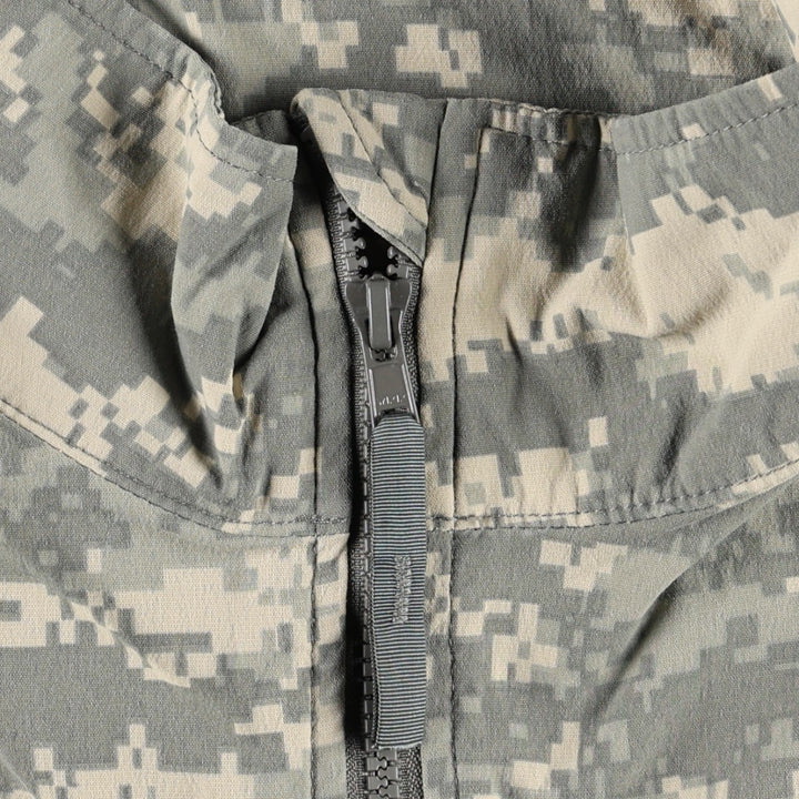 2000'S US Military Issue ACU Digital Camo ECWCS GEN3 LEVEL4 Military Softshell Jacket, Made in USA, Large Long (Men's L equivalent) Nylon Beige type Vintage Second Hand
