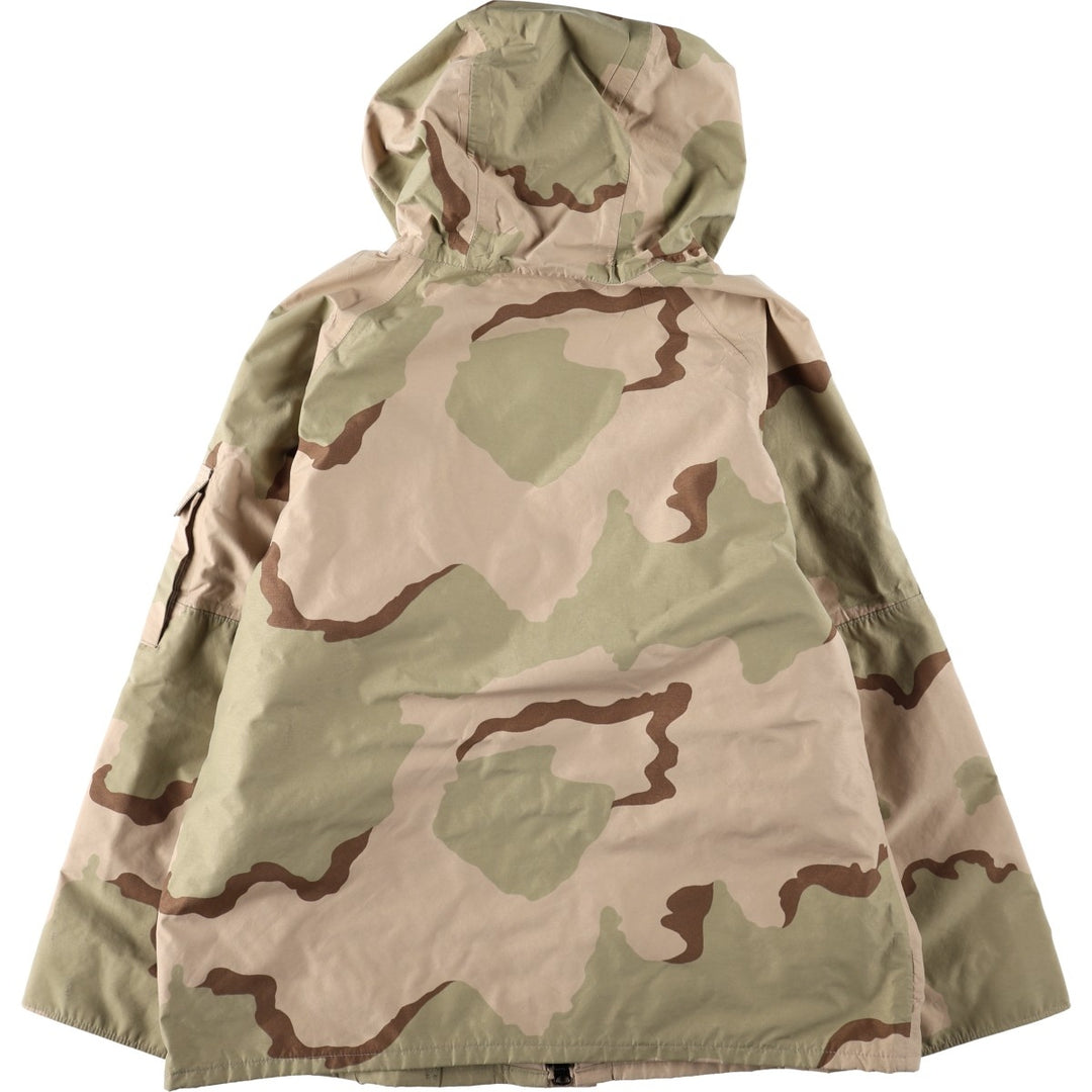 Authentic 2000'S US Military Camouflage Pattern 3C Desert Camo ECWCS 1st Gen Late Model Military Gore-Tex Parka, Made in USA, Size X-LARGE-REGULAR Nylon Beige type Vintage Second Hand