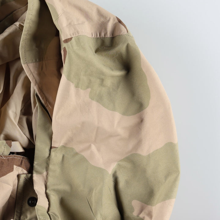 Authentic 2000'S US Military Camouflage Pattern 3C Desert Camo ECWCS 1st Gen Late Model Military Gore-Tex Parka, Made in USA, Size X-LARGE-REGULAR Nylon Beige type Vintage Second Hand