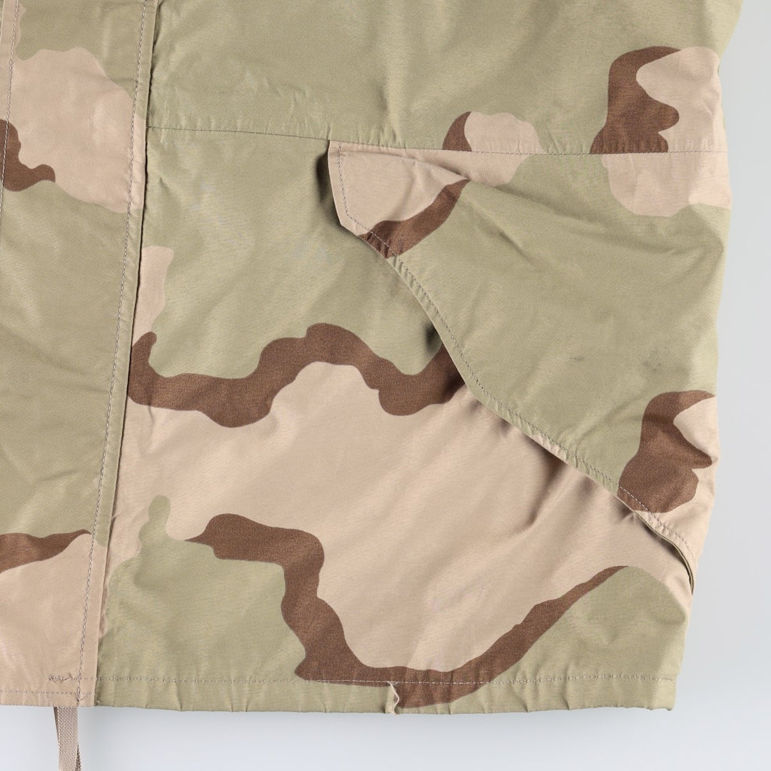 Authentic 2000'S US Military Camouflage Pattern 3C Desert Camo ECWCS 1st Gen Late Model Military Gore-Tex Parka, Made in USA, Size X-LARGE-REGULAR Nylon Beige type Vintage Second Hand