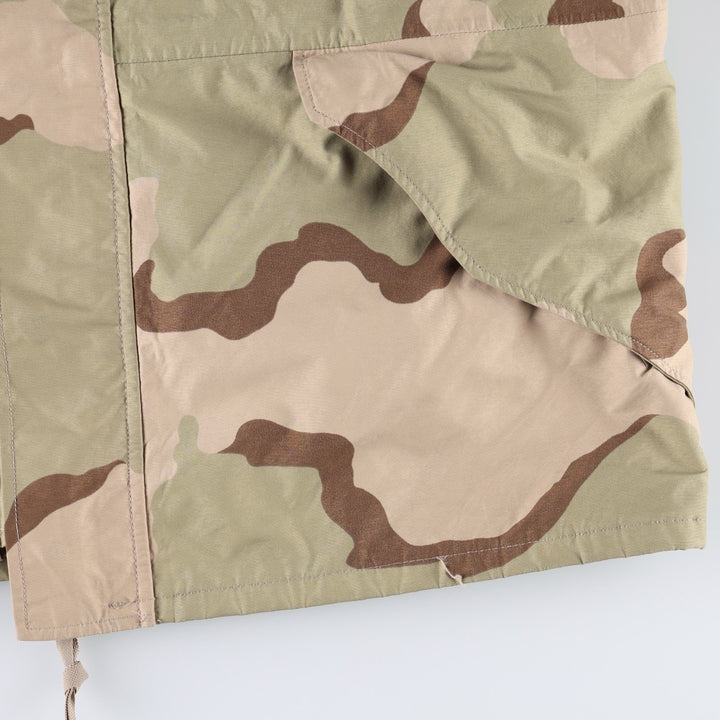 Authentic 2000'S US Military Camouflage Pattern 3C Desert Camo ECWCS 1st Gen Late Model Military Gore-Tex Parka, Made in USA, Size X-LARGE-REGULAR Nylon Beige type Vintage Second Hand