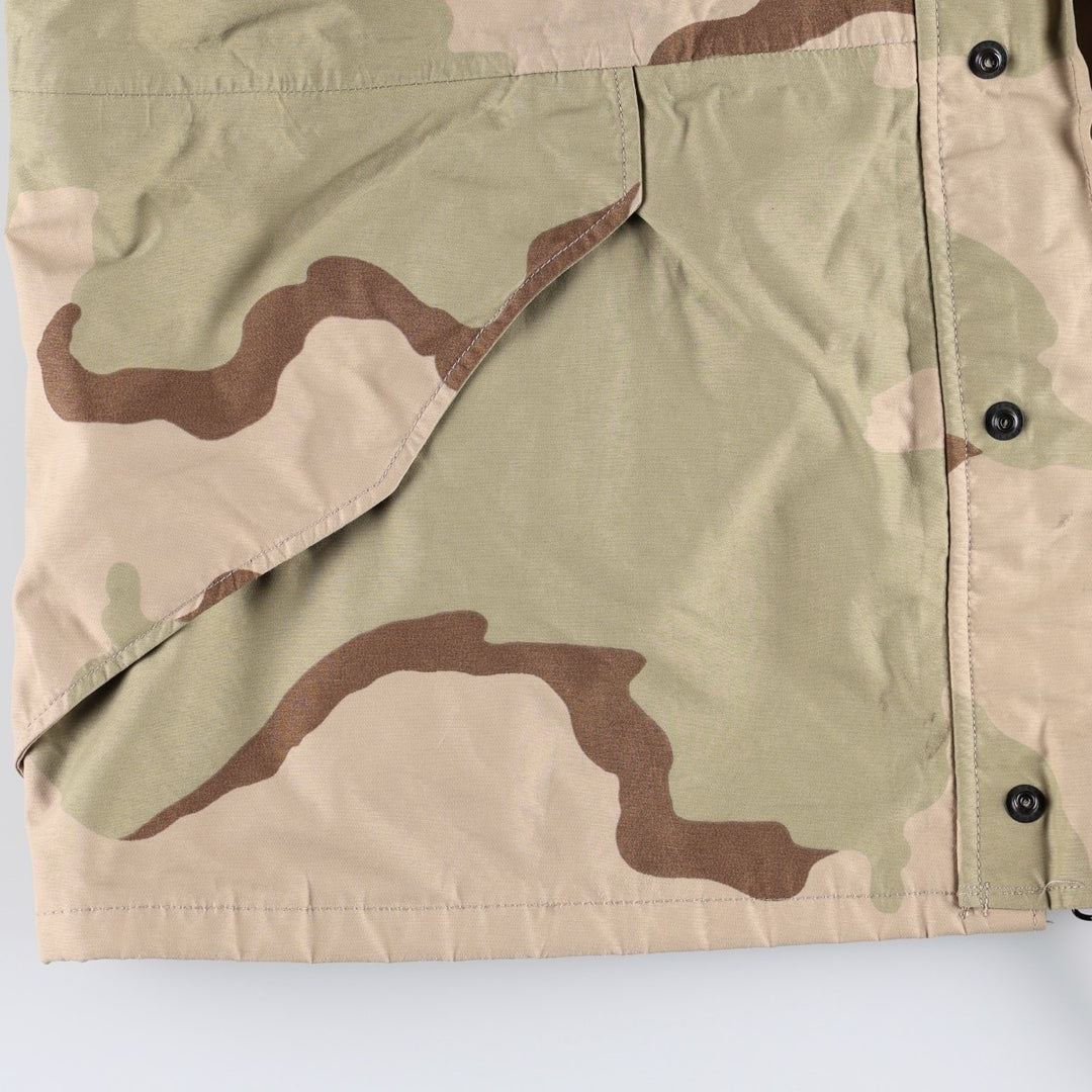 Authentic 2000'S US Military Camouflage Pattern 3C Desert Camo ECWCS 1st Gen Late Model Military Gore-Tex Parka, Made in USA, Size X-LARGE-REGULAR Nylon Beige type Vintage Second Hand