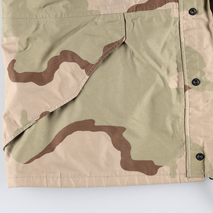 Authentic 2000'S US Military Camouflage Pattern 3C Desert Camo ECWCS 1st Gen Late Model Military Gore-Tex Parka, Made in USA, Size X-LARGE-REGULAR Nylon Beige type Vintage Second Hand