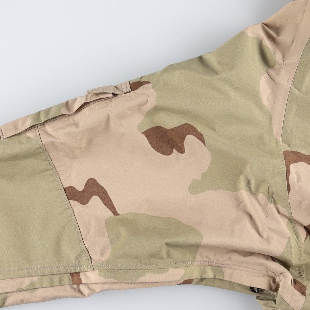 Authentic 2000'S US Military Camouflage Pattern 3C Desert Camo ECWCS 1st Gen Late Model Military Gore-Tex Parka, Made in USA, Size X-LARGE-REGULAR Nylon Beige type Vintage Second Hand