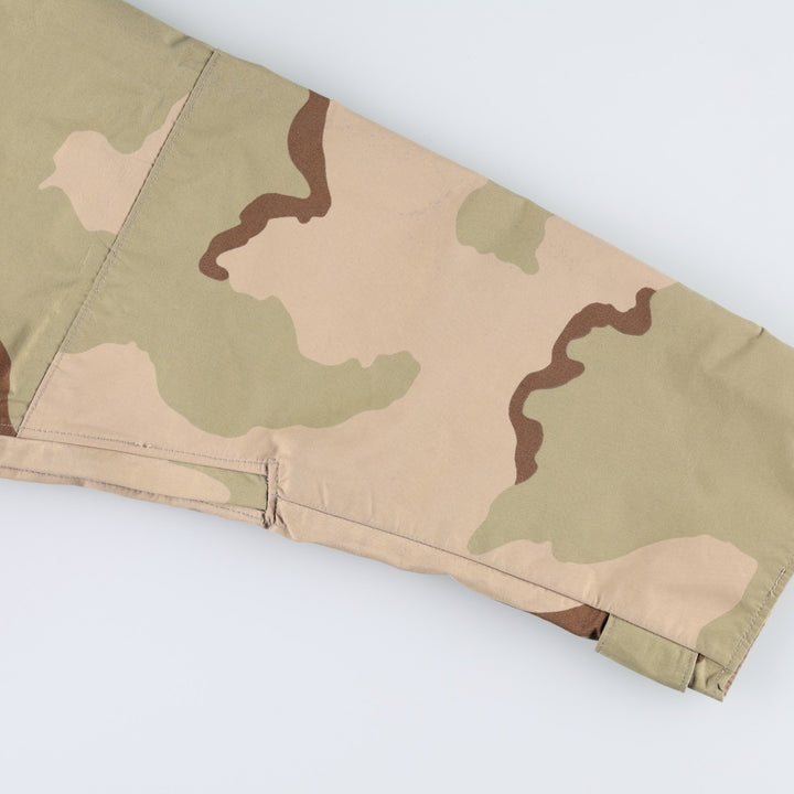 Authentic 2000'S US Military Camouflage Pattern 3C Desert Camo ECWCS 1st Gen Late Model Military Gore-Tex Parka, Made in USA, Size X-LARGE-REGULAR Nylon Beige type Vintage Second Hand