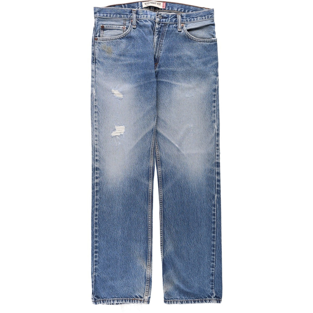 Levi's 505 STRAIGHT FIT tapered denim pants for men, size w36 cotton blue type Vintage Second Hand